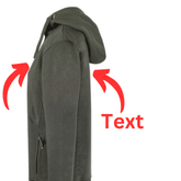 Mens Hoodie Jacket With Embroidery on Chest and Back